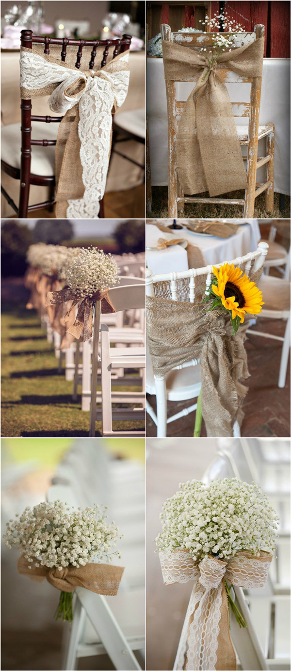Lace Wedding Decorations
 30 Rustic Burlap And Lace Wedding Ideas