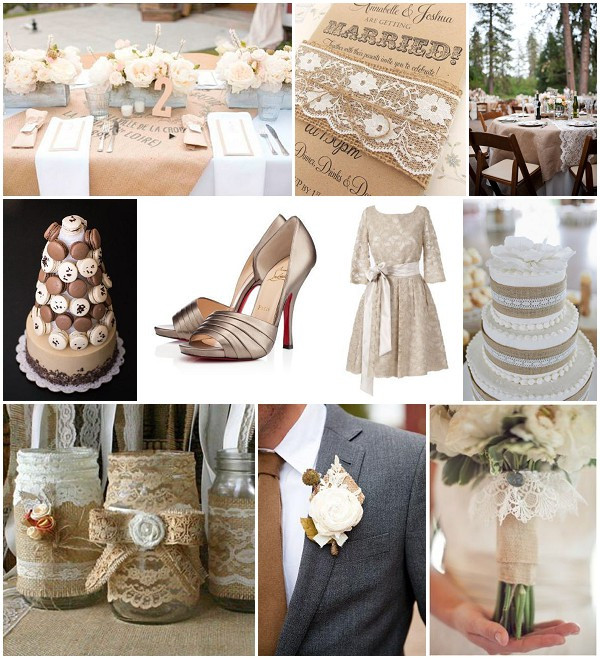 Lace Wedding Decorations
 Burlap and Lace Wedding Ideas