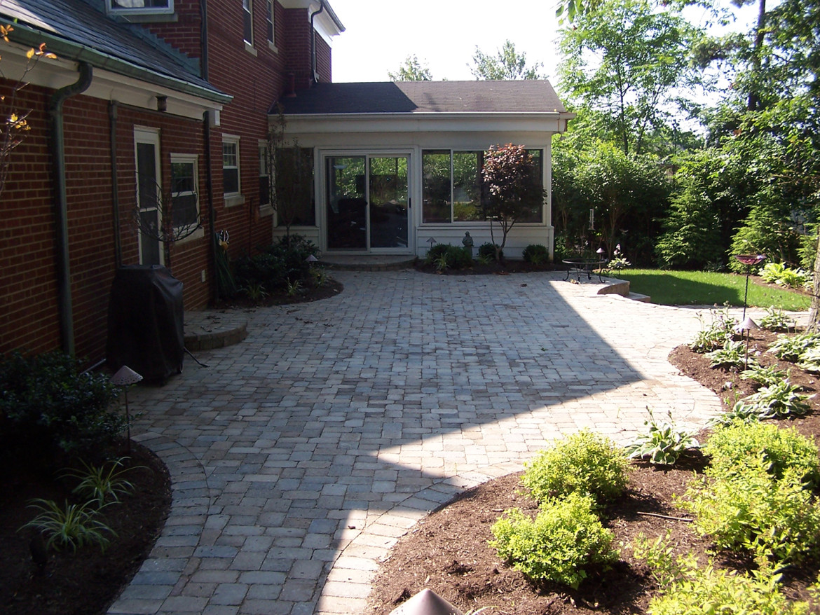 Landscape And Patio Design
 Long Backyard Patio TinkerTurf