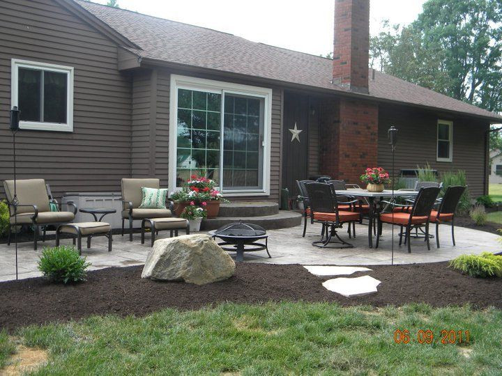 Landscape Around Concrete Patio
 97 best images about Patio Ideas on Pinterest