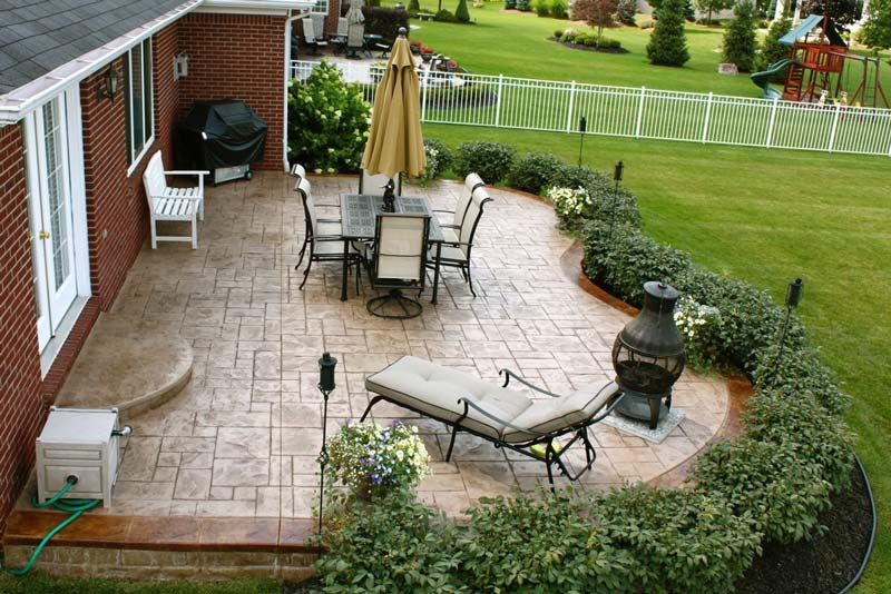 Landscape Around Concrete Patio
 Slideshows Gallery Stamped Concrete Ma b County