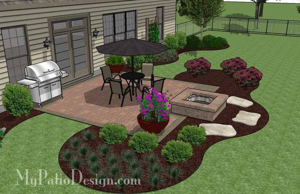 Landscape Around Concrete Patio
 landscaping around a square patio Google Search