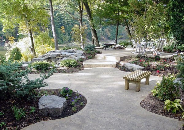 Landscape Around Concrete Patio
 60 Concrete Patio Ideas Unique Backyard Retreats