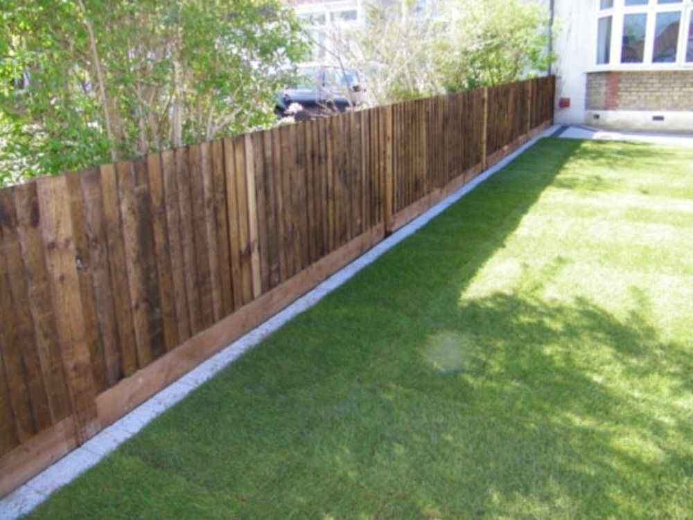 Landscape Fence Edging
 To prevent digging along the fence Wood fence paver