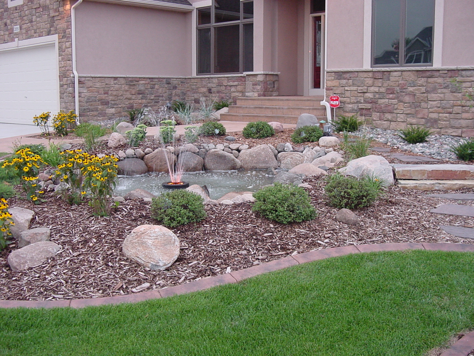 Landscape Fountain Front Yards
 Bloomington Mn Shakopee Mn Landscaping Water Features