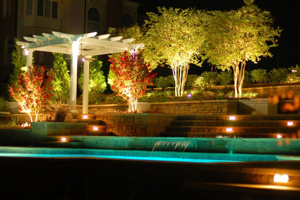Landscape Lighting Ideas
 Foundation Dezin & Decor Landscape Garden Water Lights