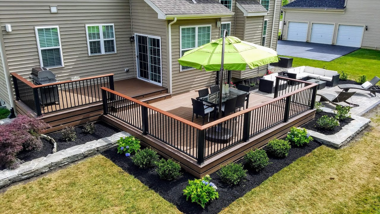 Landscaping Around Patio Ideas
 Full Backyard Renovation Deck Patio and Landscaping