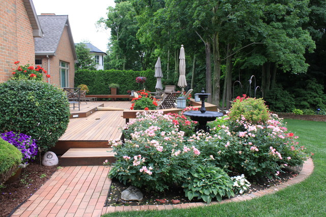 Landscaping Ideas Around Patio
 Relaxing Deck Traditional Landscape Grand Rapids