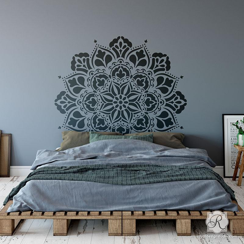 Large Bedroom Wall Art
 Mandala Wall Art Stencils for Painting Boho Bedroom