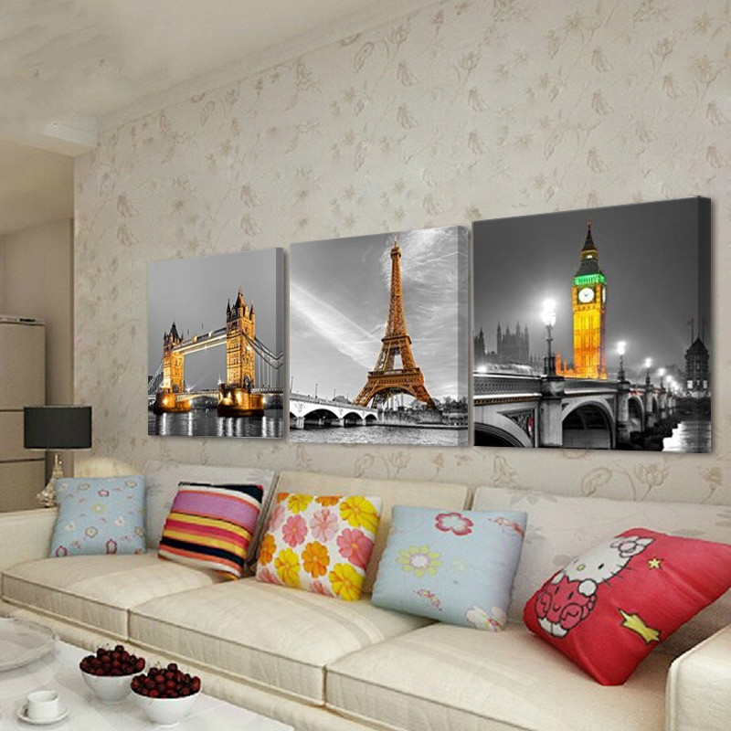 Large Paintings For Living Room
 3pcs tree pictures home decoration wall paintings for