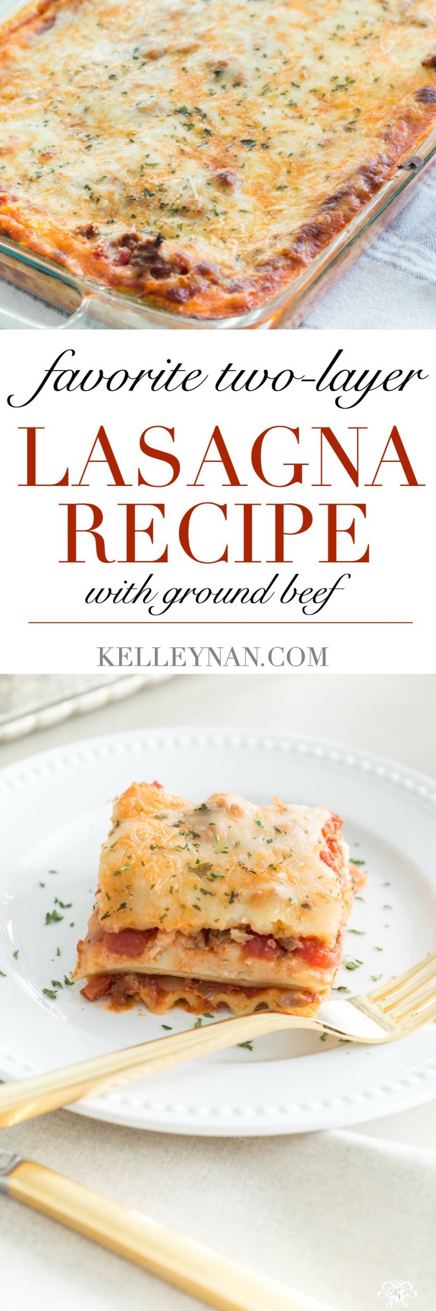 Lasagna Recipes Ground Beef
 Favorite Two Layer Lasagna Recipe with ground beef