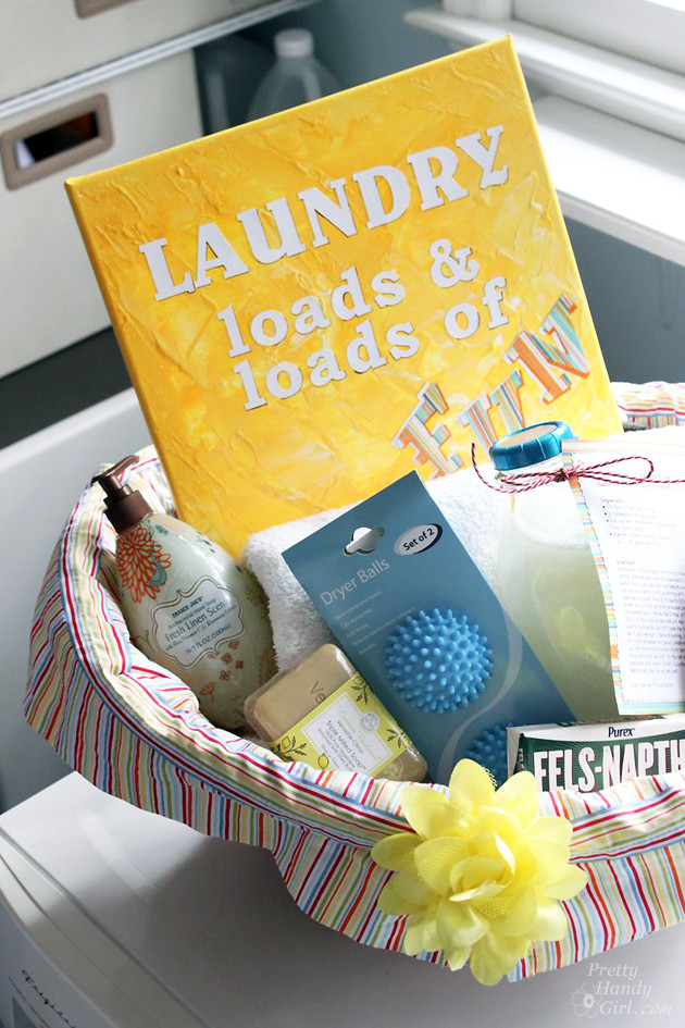 Laundry Gift Basket Ideas
 Laundry Fun Gift Basket How to Sew a Basket Liner