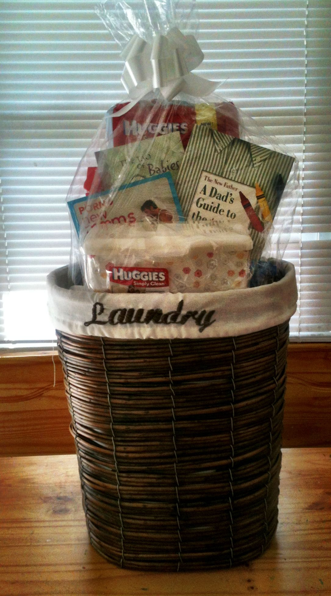 Laundry Gift Basket Ideas
 Baby shower DIY laundry t basket light reading books