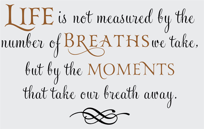 Life Is Not Measured By The Breaths Quote
 Family Quotes & Sayings on Life
