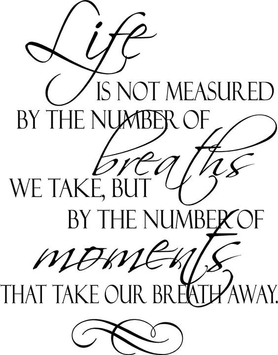 Life Is Not Measured By The Breaths Quote
 quote life is not measured by the breath
