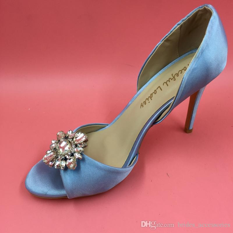 Light Blue Wedding Shoes
 Light Blue Wedding Shoes Made To Order Wedding Pumps Satin