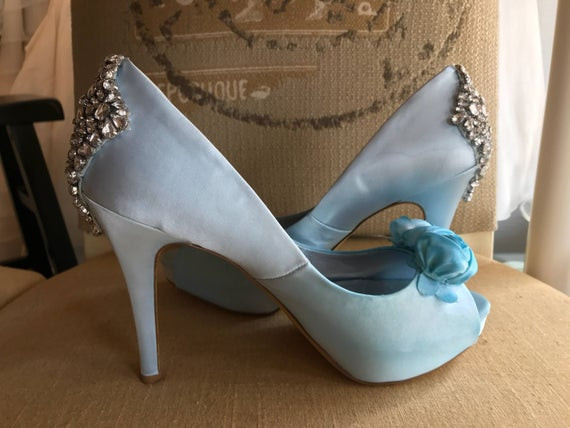 Light Blue Wedding Shoes
 9 Wedding Shoes Light Blue Wedding Bridal Shoes Open Toe