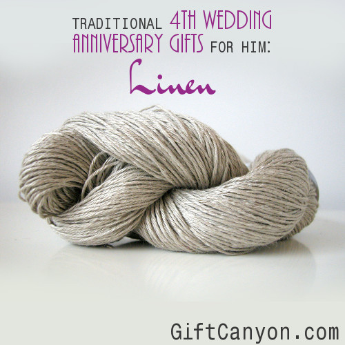 Linen Anniversary Gift Ideas For Him
 Traditional 4th Wedding Anniversary Gifts for Him Linen