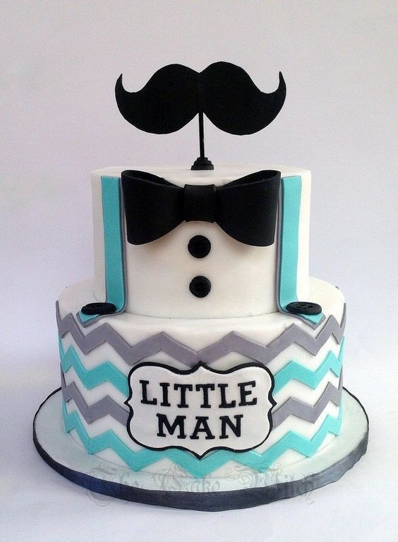 Little Man Birthday Cake
 Little man moustache cake birthday baby shower cake cakes
