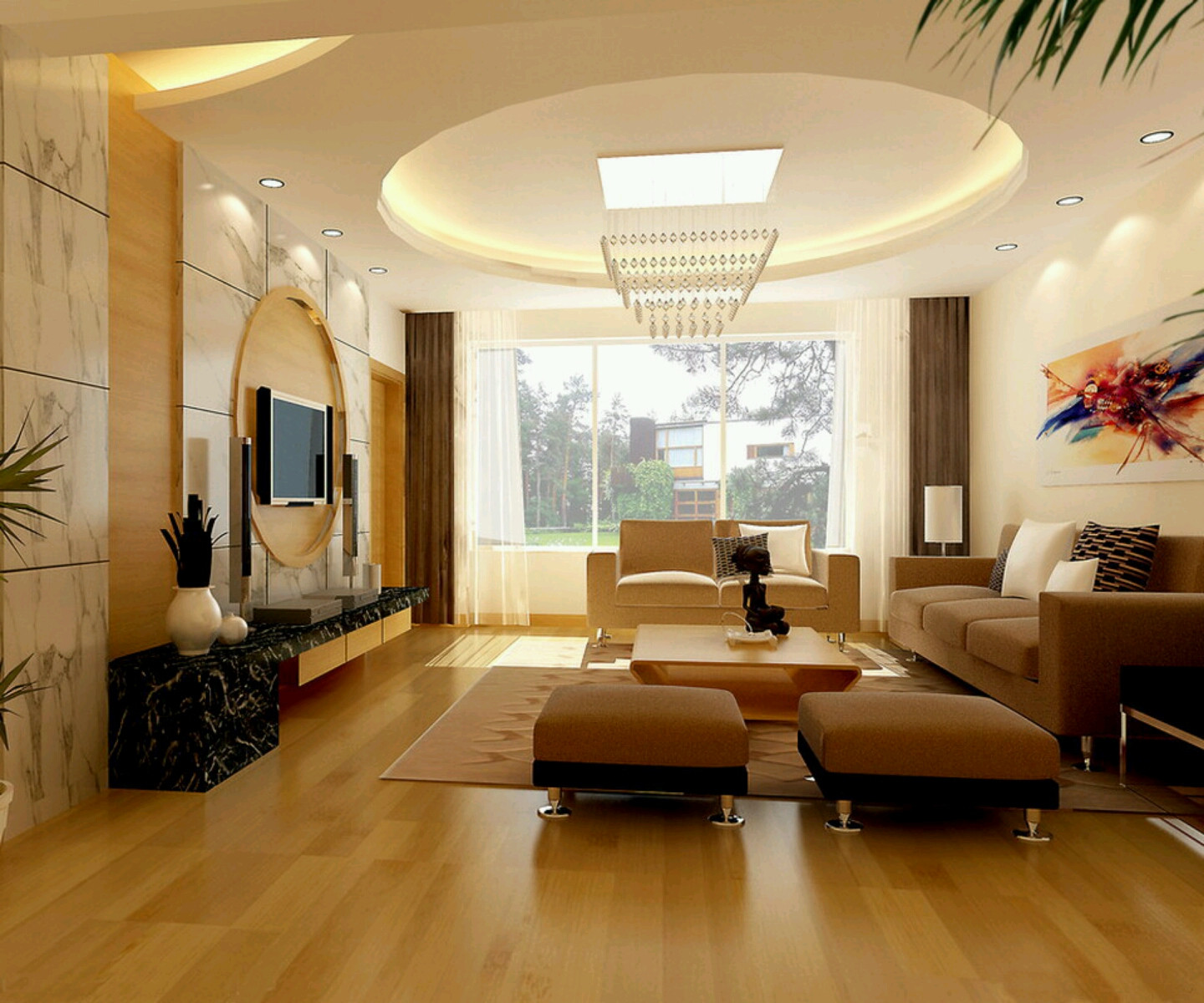Living Room Ceiling Ideas
 Modern interior decoration living rooms ceiling designs