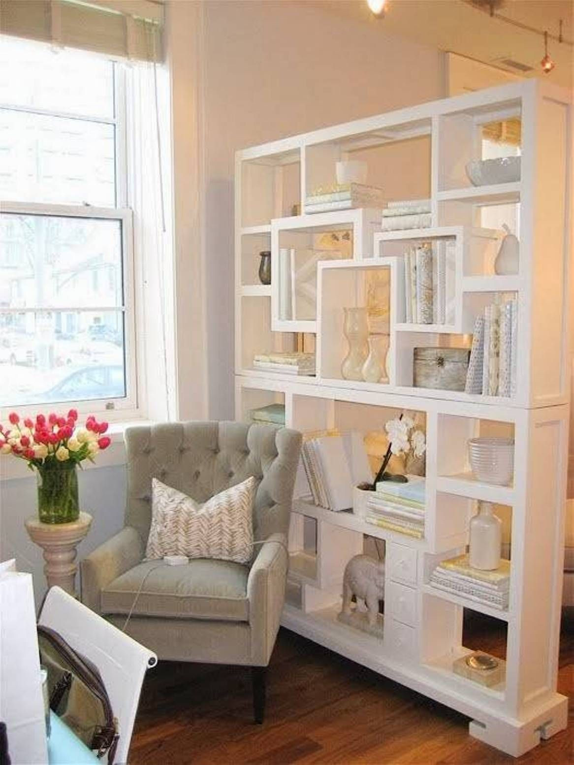 Living Room Divider Ideas
 Freestanding Bookcase Living Room Divider Living Room
