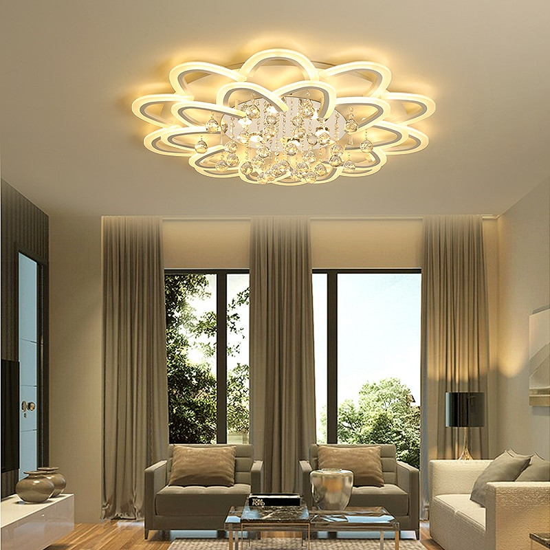 Living Room Light Fixtures
 Led crystal ceiling lamp For Living room Bedroom Kitchen