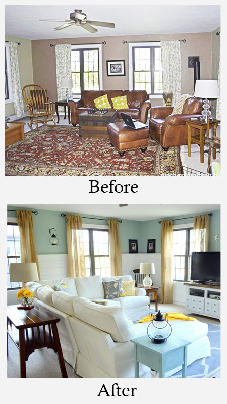 Living Room Makeovers Ideas
 Small Space Living Room Makeover Before and After