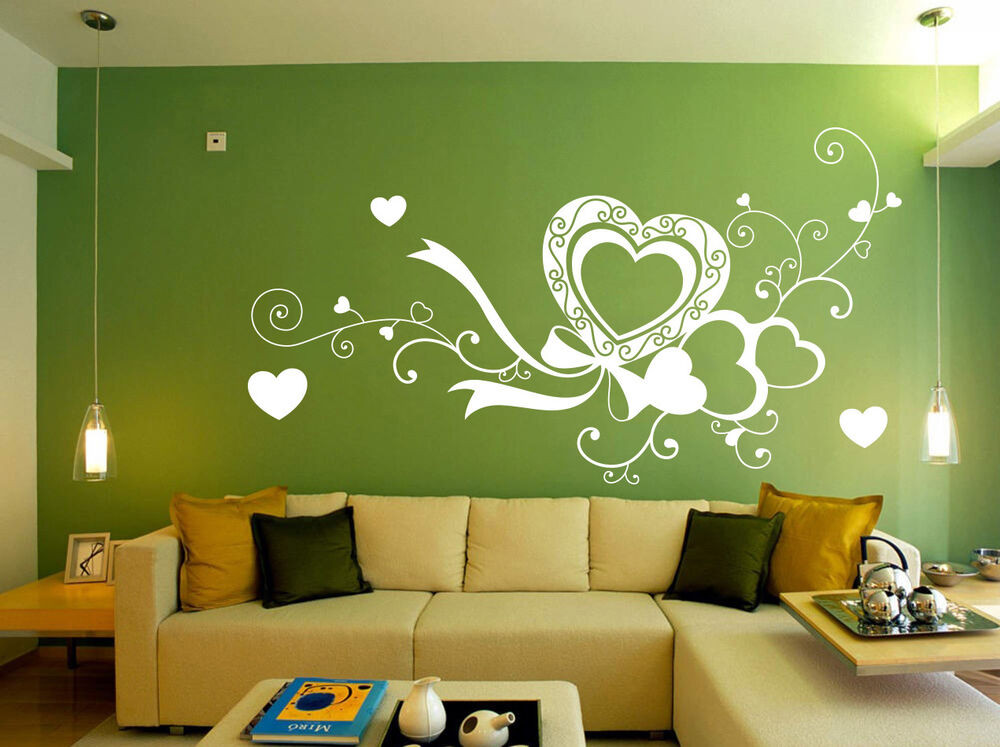 Living Room Wall Art Stickers
 LOVE Heart Living room Bed room Wall stickers Vinyl