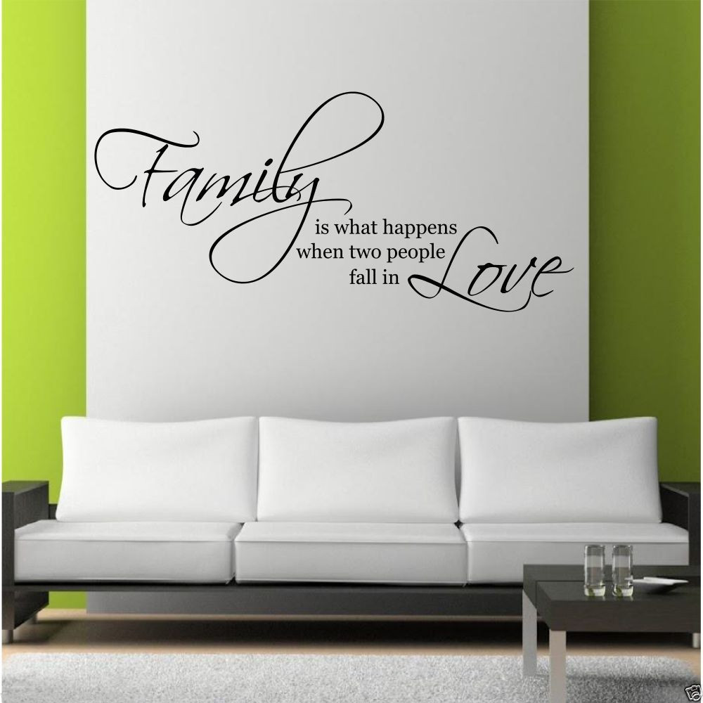 Living Room Wall Art Stickers
 Family Love Wall Art Sticker Quote Living Room Decal Mural