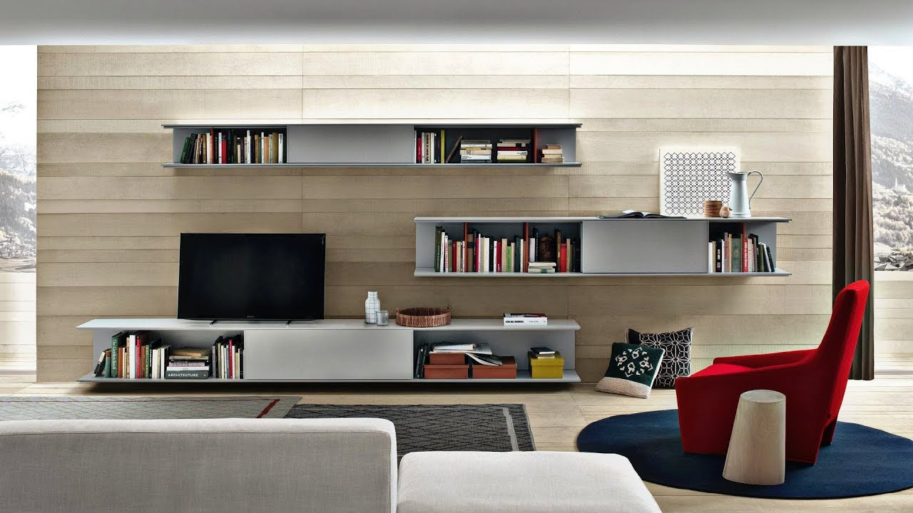 Living Room Wall
 TV Unit designs for living room Modern TV wall designs