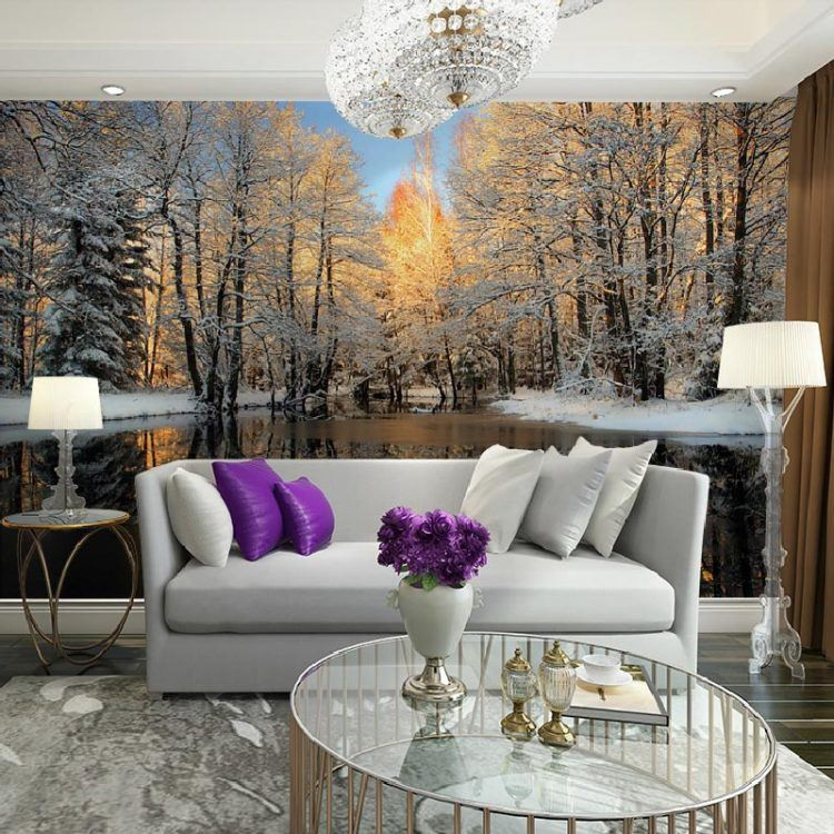 Living Room Wall Murals
 20 Living Rooms With Beautiful Wall Mural Designs