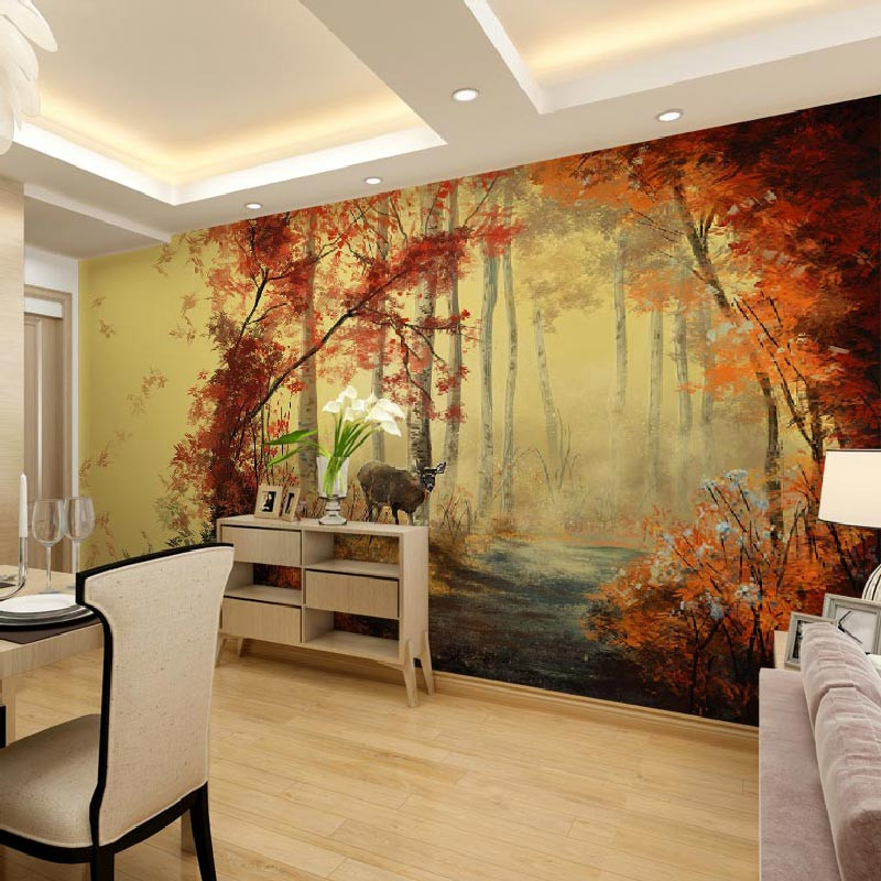 Living Room Wall Murals
 Home Decor Living Room Bedroom Wall Papers 3d Nature