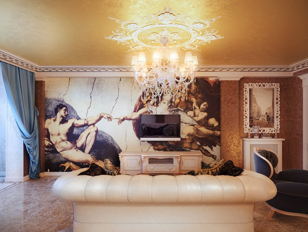 Living Room Wall Murals
 Classical style living room wall mural