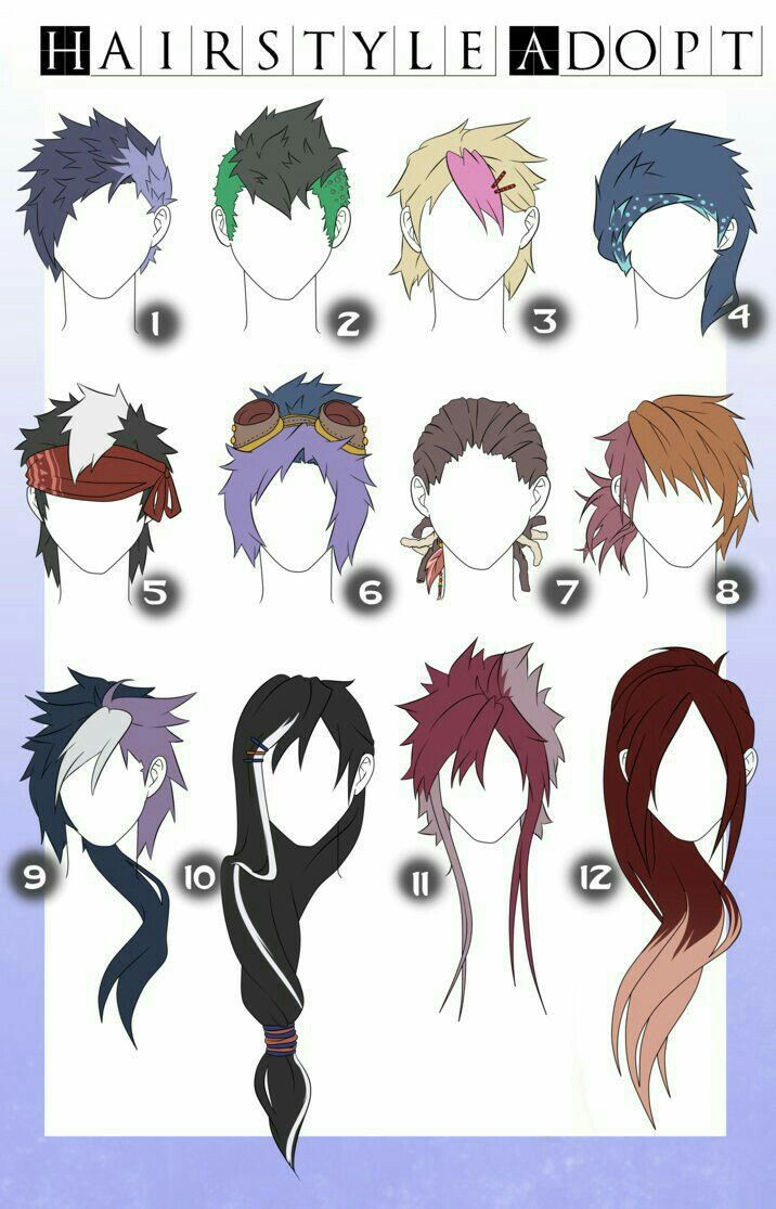 Long Male Hairstyles Anime
 Hairstyle Adopt men boy hairstyles text How to Draw