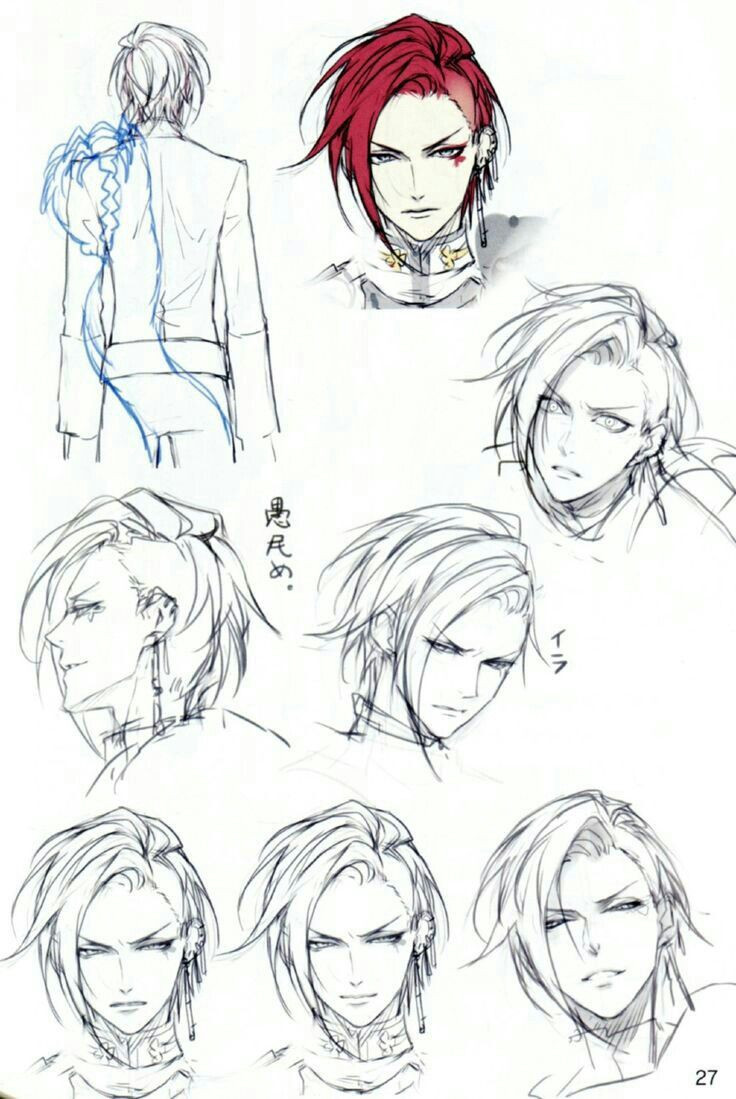 Long Male Hairstyles Anime
 Pin by Alexia Rodriguez on drawing practice reference in