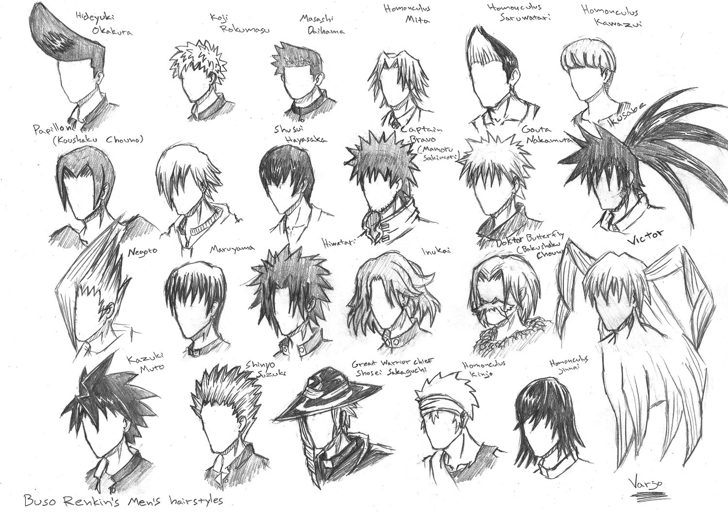 Long Male Hairstyles Anime
 Anime