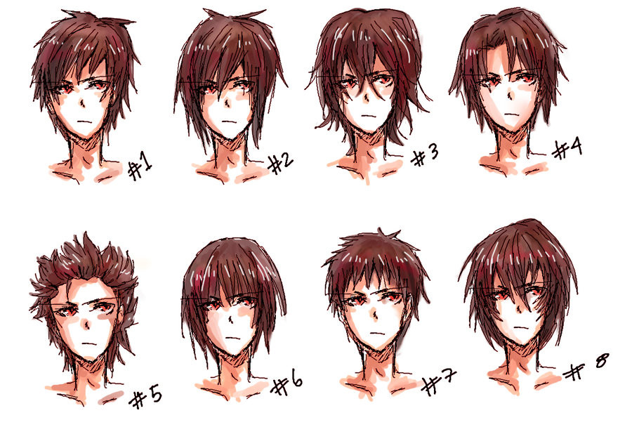 Long Male Hairstyles Anime
 Cabelos