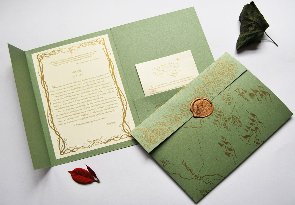 Lord Of The Rings Wedding Invitations
 Lord of the Rings wedding invitation