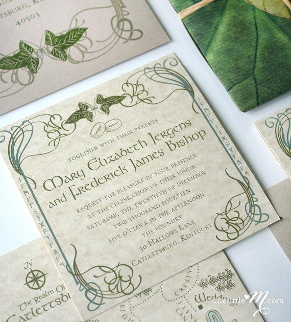 Lord Of The Rings Wedding Invitations
 Lord of the Rings Wedding Invitations Part e