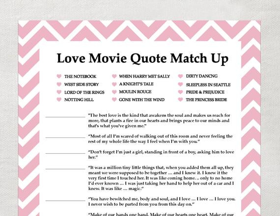 Love Game Quotes
 INSTANT Love Quote matchup Instant Download by LaurEvansDesign