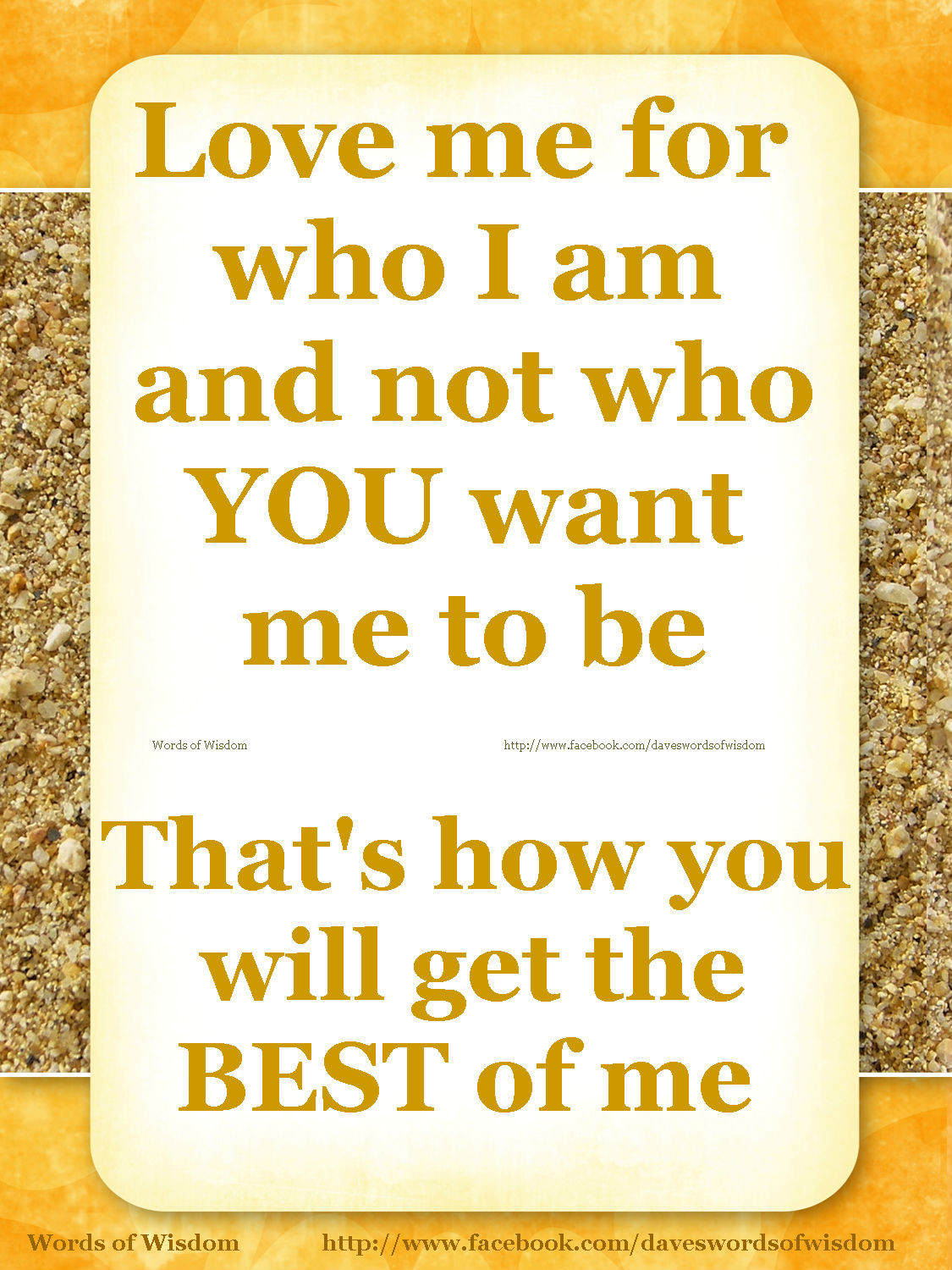 Love Me Quotes
 Love Me For Who I Am Quotes QuotesGram
