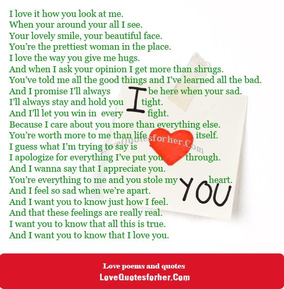 Love Poems And Quotes For Her
 Romantic love poems for her from him Love quotes