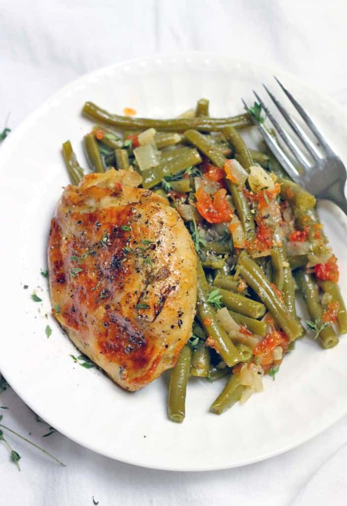 Low Calorie Chicken Thigh Recipes
 Slow Cooker Greek Style Green Beans and Chicken Thighs