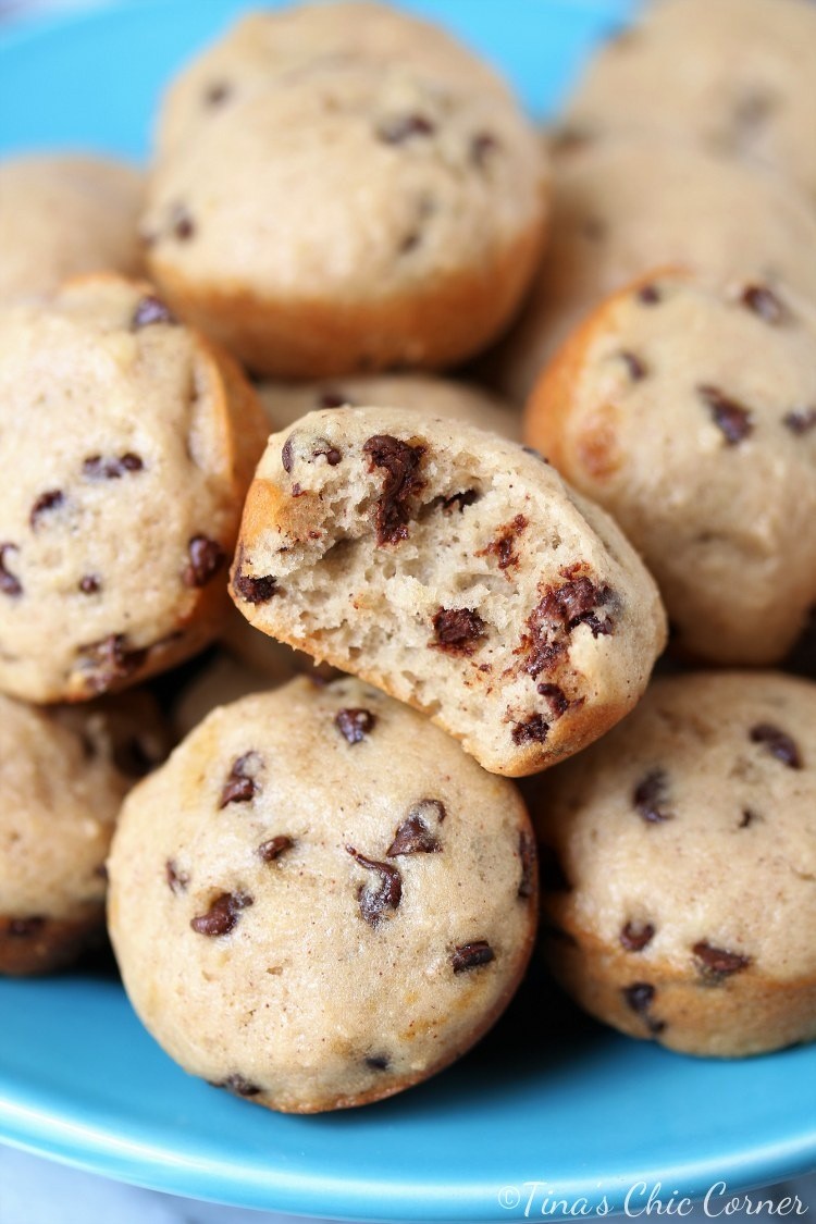 Low Calorie Chocolate Chip Muffins
 Low Calorie Mini Chocolate Chip Muffins – Tina s Chic Corner
