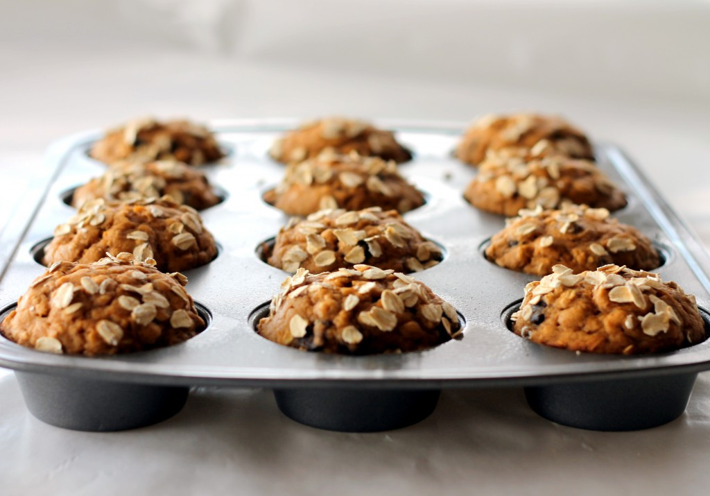 Low Calorie Chocolate Chip Muffins
 Low fat Pumpkin Oatmeal Chocolate Chip Muffins