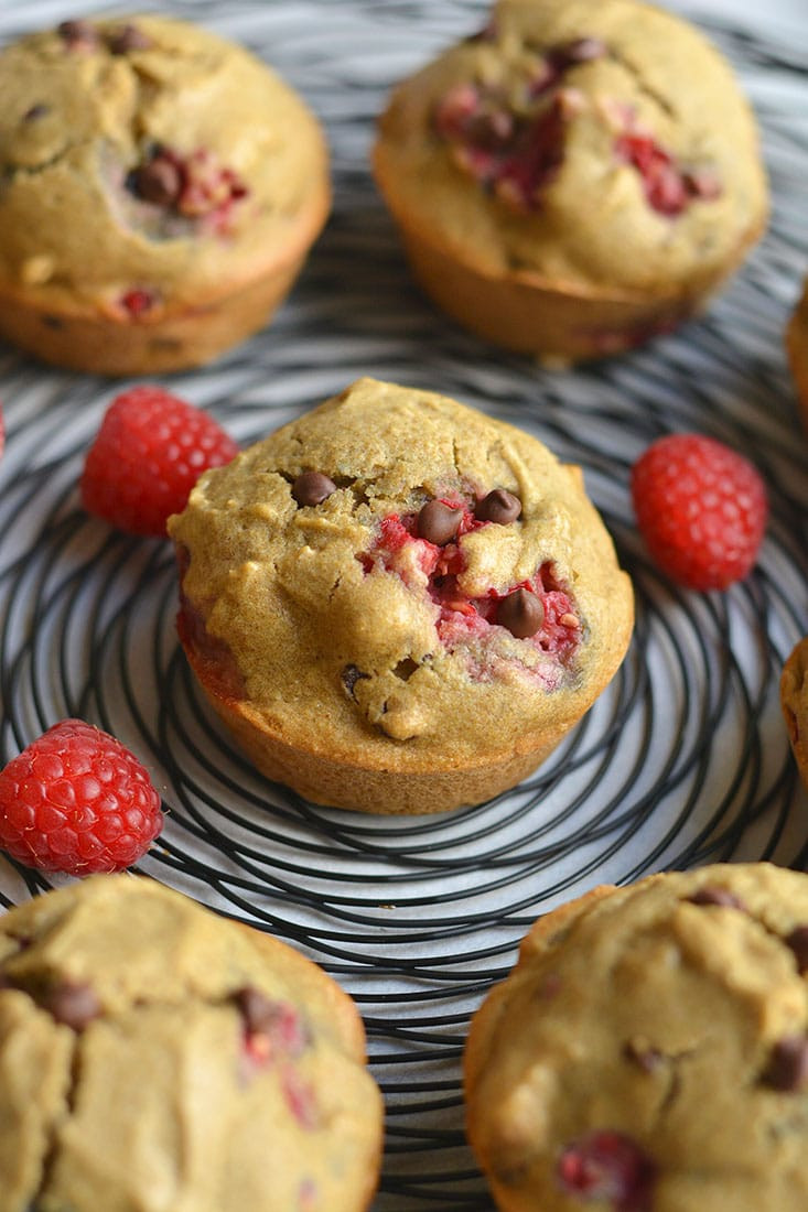Low Calorie Chocolate Chip Muffins
 Skinny Raspberry Chocolate Chip Muffins GF Low Cal