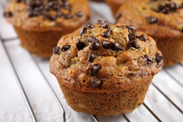 Low Calorie Chocolate Chip Muffins
 Honey Sweetened Low Fat Banana Chocolate Chip Muffins