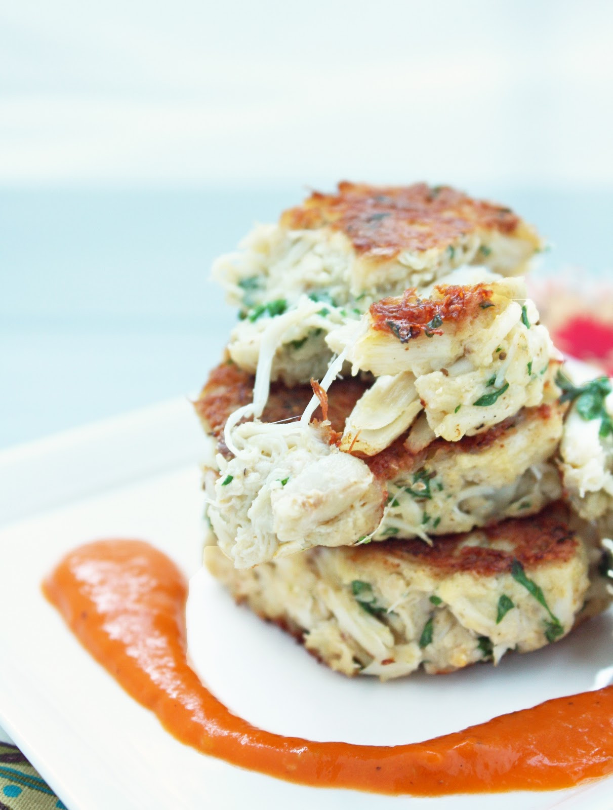 Low Calorie Crab Cakes
 Low Carb Crab Cakes w Roasted Red Pepper Sauce I