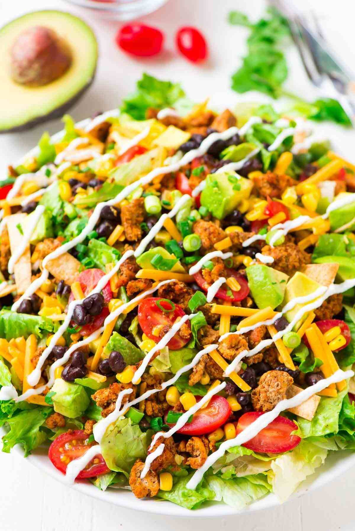 Low Calorie Ground Chicken Recipes
 Skinny Taco Salad with Ground Turkey and Avocado