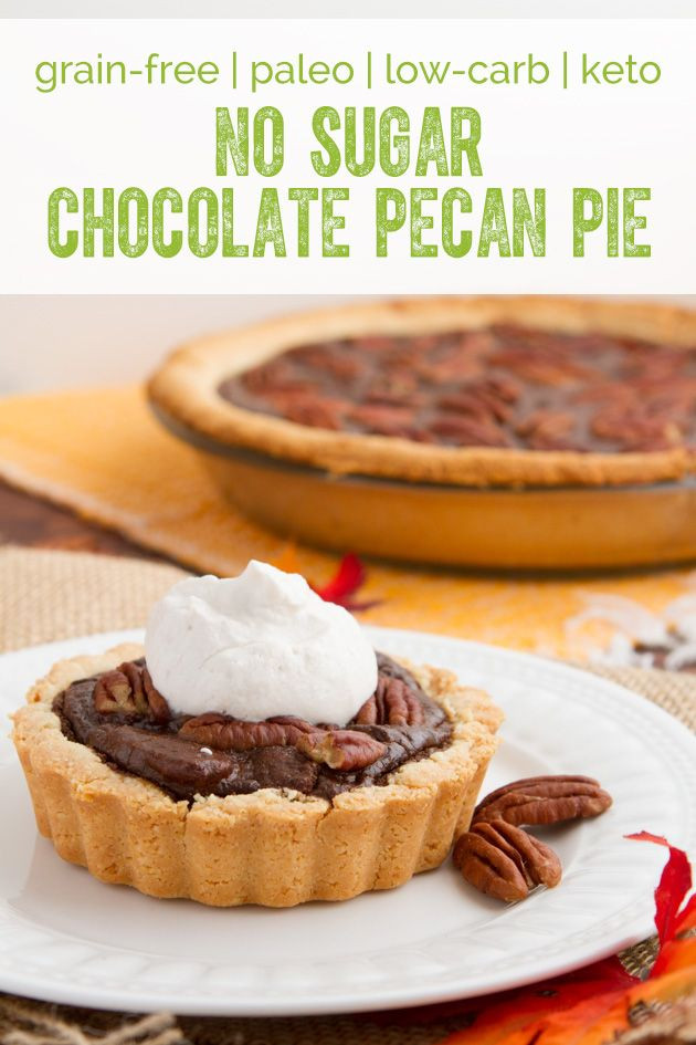 Low Calorie Pecan Pie
 No Sugar Low Carb Chocolate Pecan Pie dairy free grain